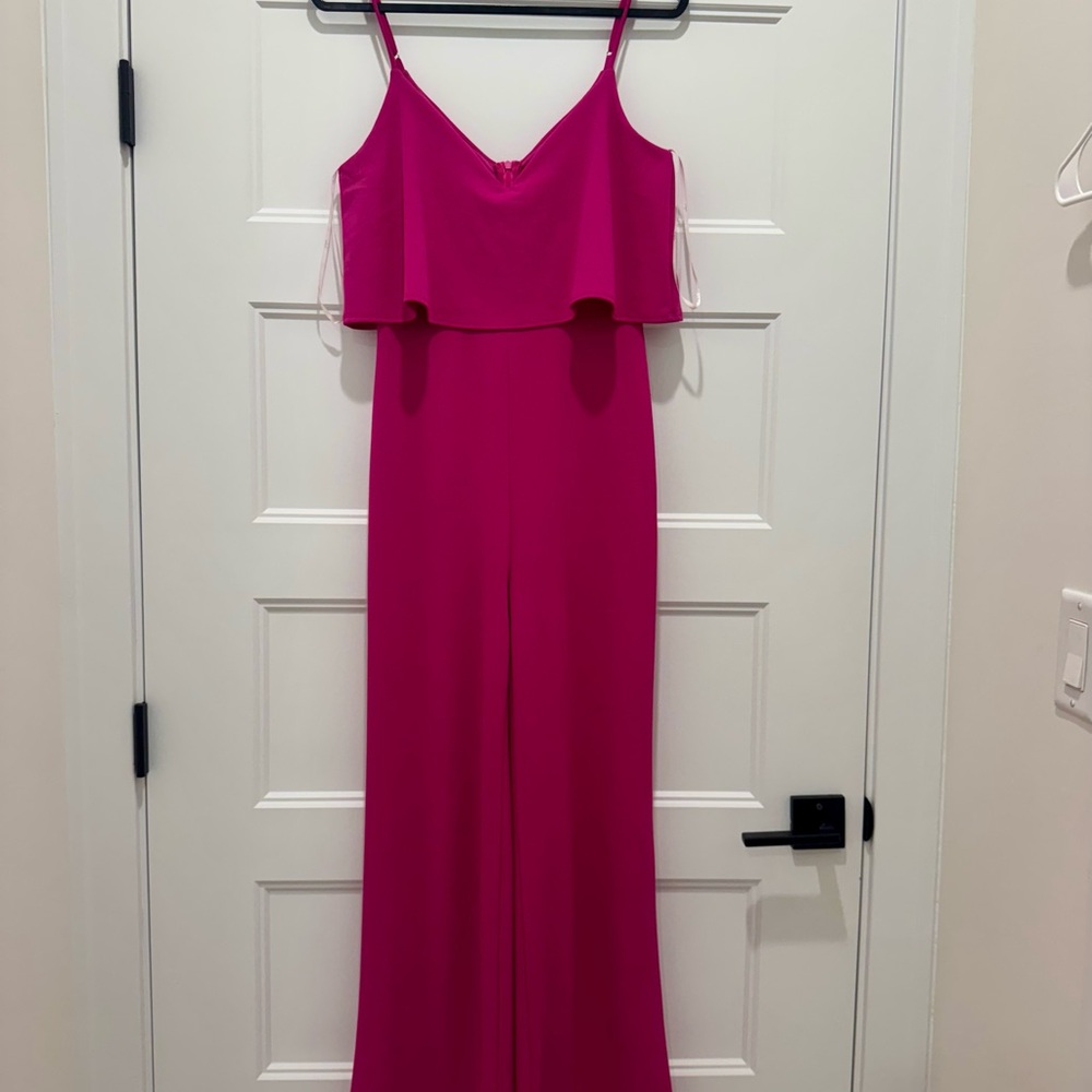 Lulu's Fuchsia Sleeveless Jumpsuit